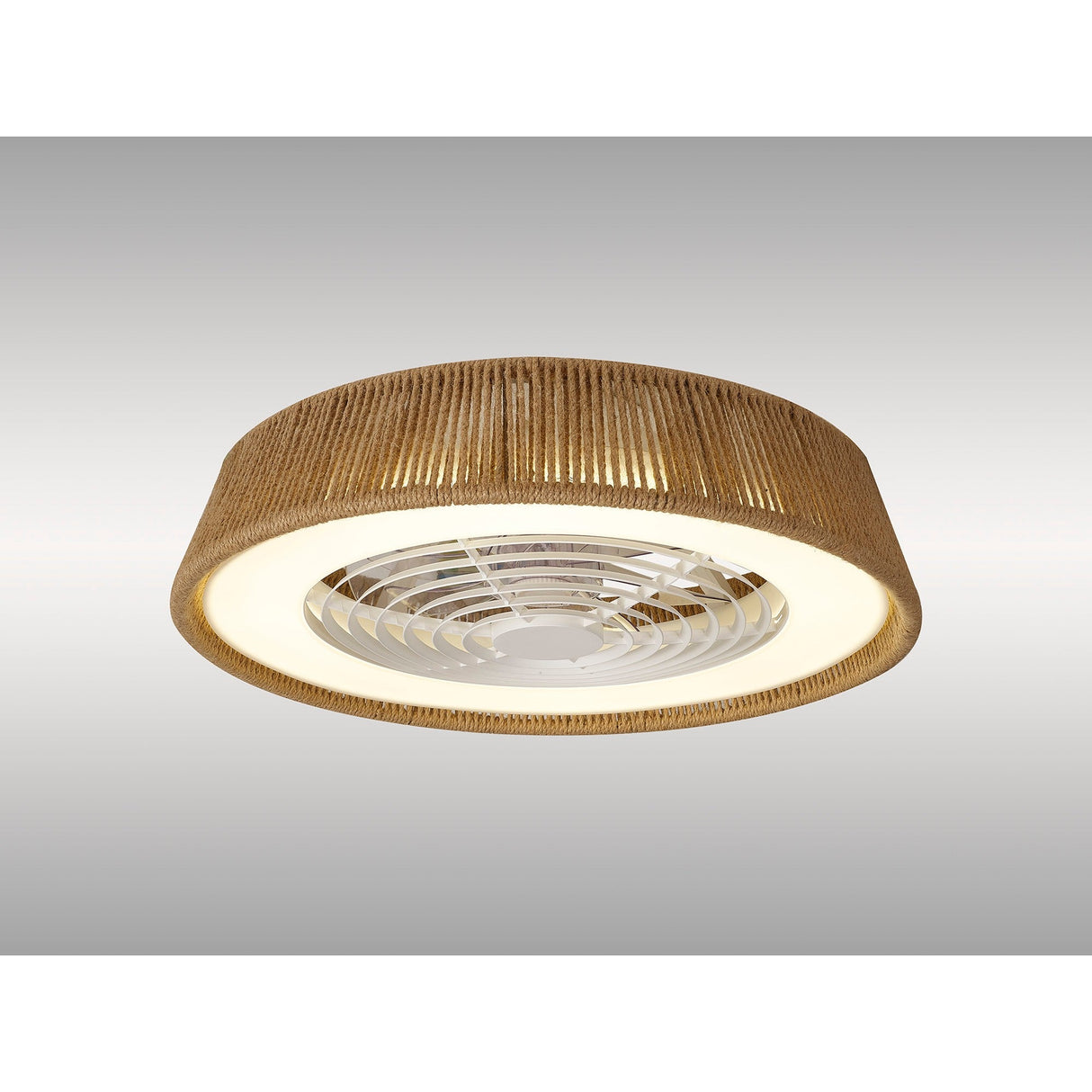 Polinesia Large CCT Dimmable LED Ceiling Retractable Fan Light - Brown