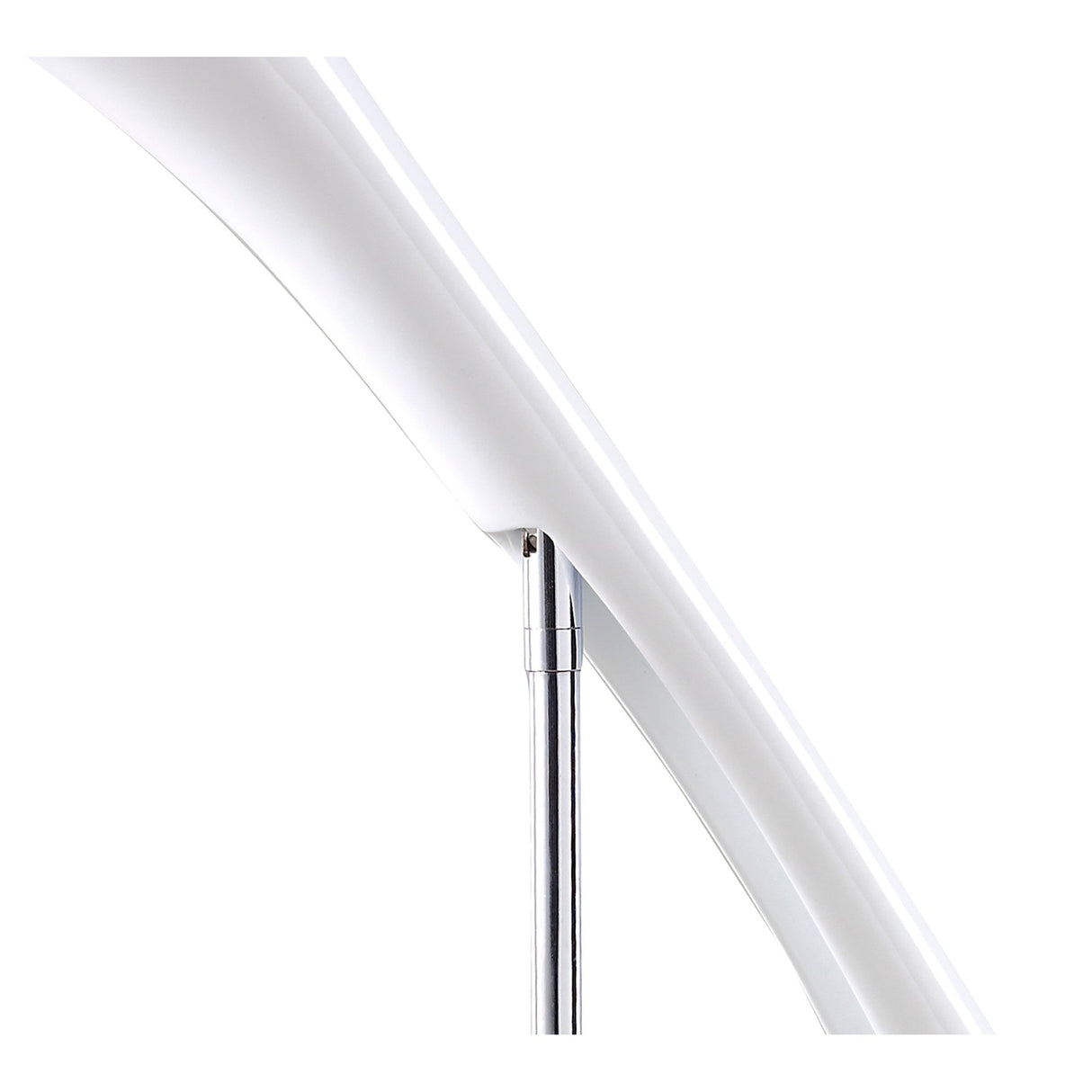 Pop 1 Light Table Lamp - Gloss White & Polished Chrome