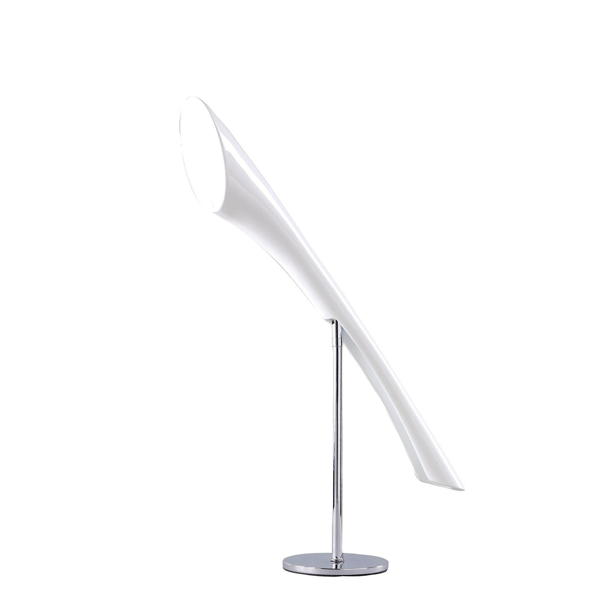 Pop 1 Light Table Lamp - Gloss White & Polished Chrome
