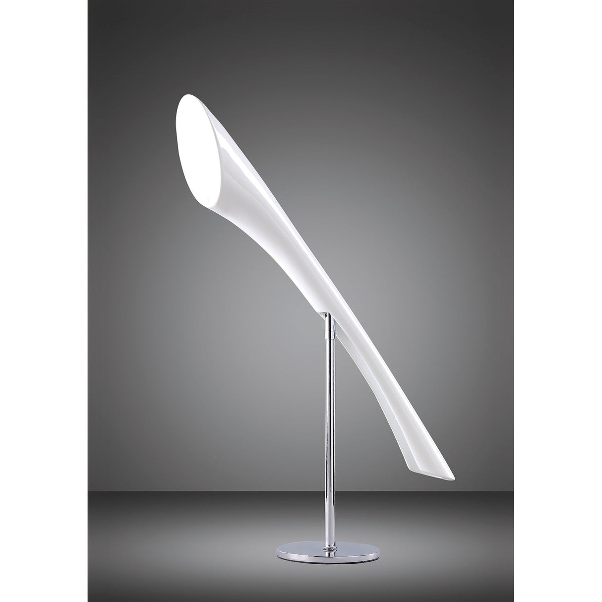 Pop 1 Light Table Lamp - Gloss White & Polished Chrome