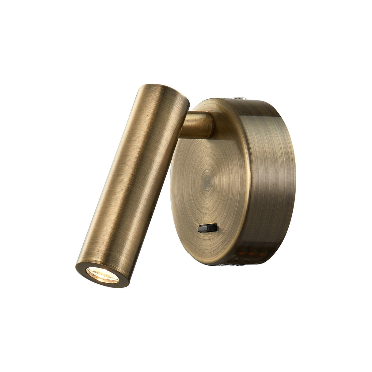 Prea LED Wall/Reading Light With Switch - Antique Brass