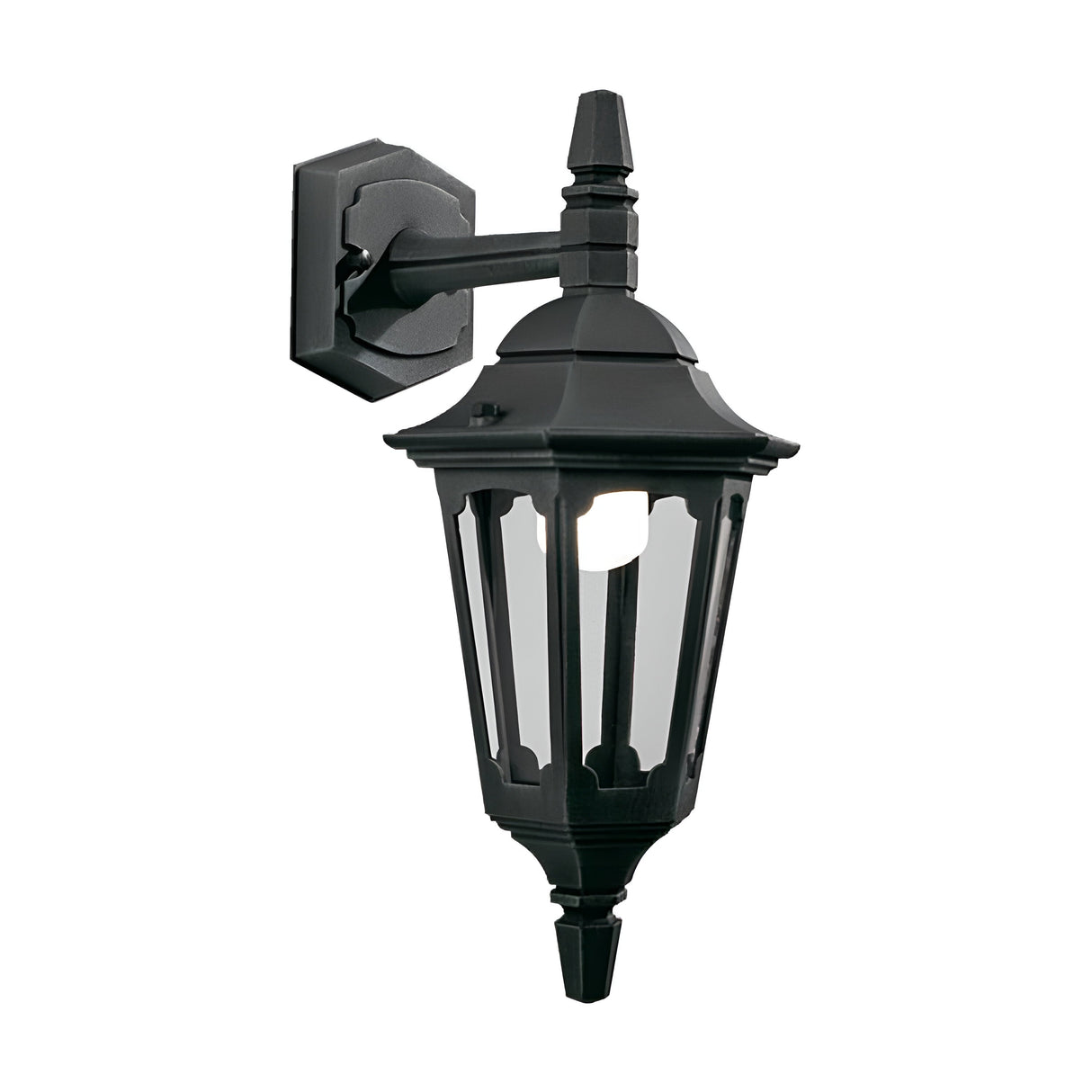 Parish Mini 1 Light Down Wall Lantern - Black