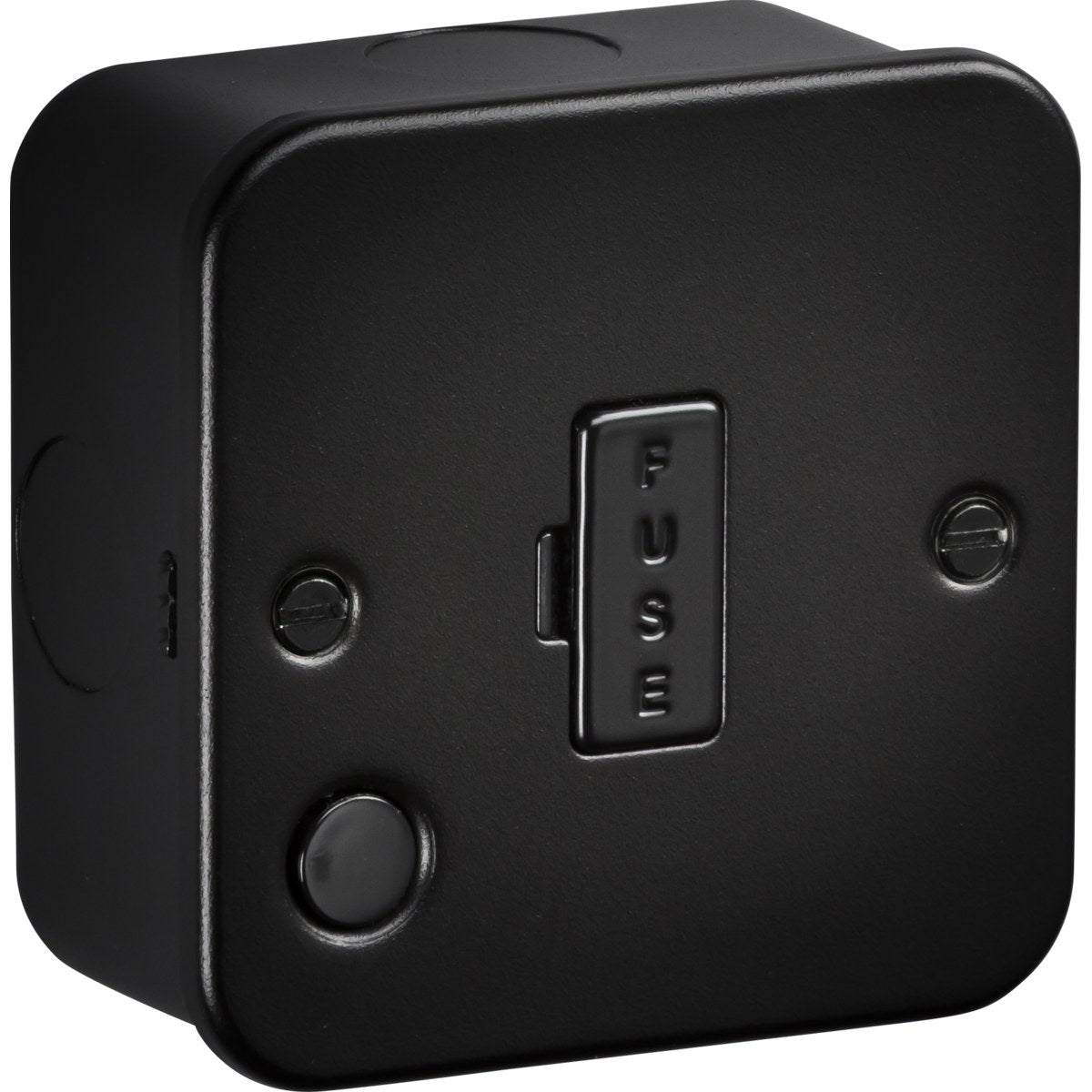 13A Unswitched Fused Spur with Flex Outlet - Metalclad Textured Black