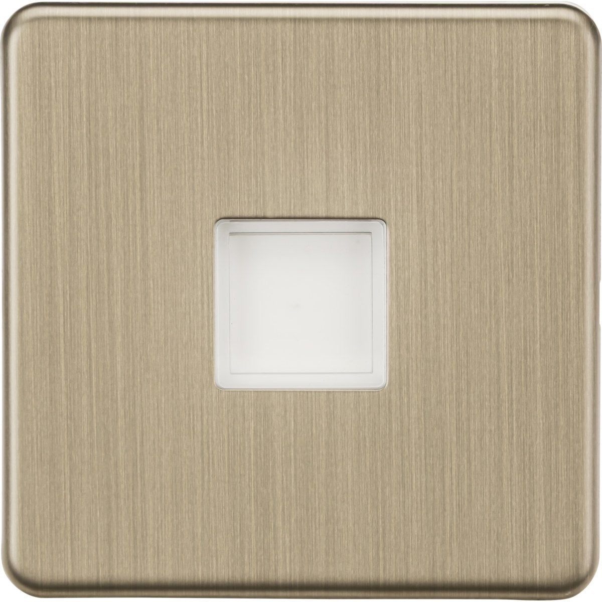 Screwless 230V LED Plinth Light - Antique Brass