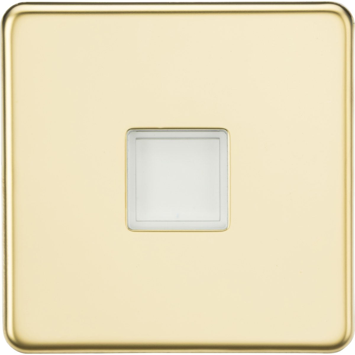Screwless 230V LED Plinth Light - Polished Brass