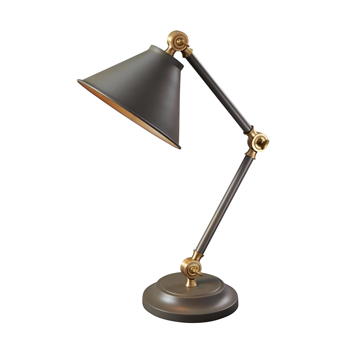 Provence Element 1 Light Mini Table Lamp - Dark Grey/Aged Brass