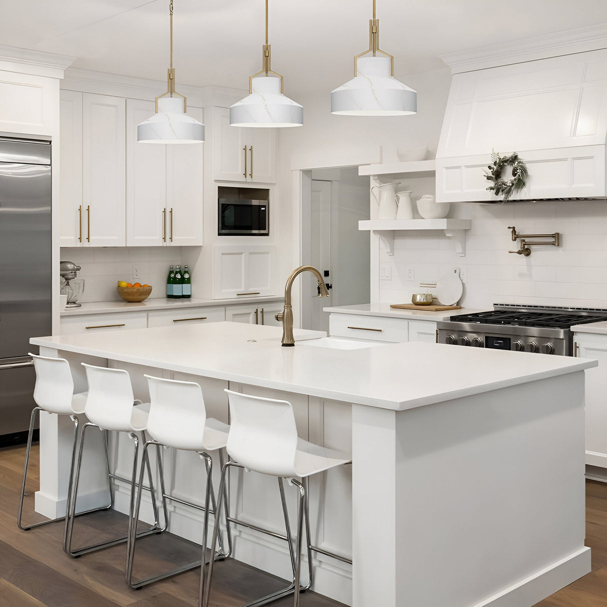 Brecken 2 Light Glass Pendant - Old Bronze And Cased Opal Glass Shade