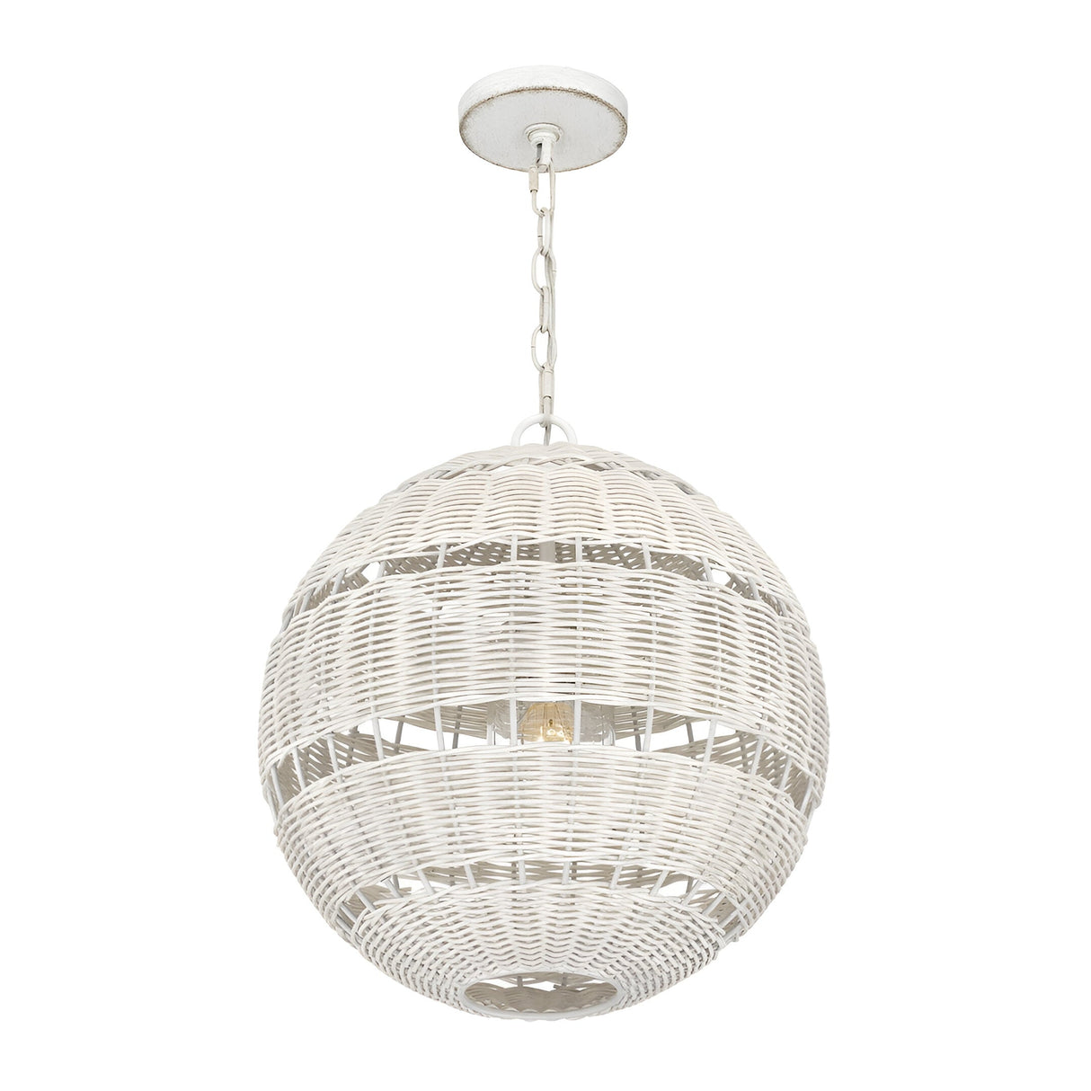 Lindendale 1 Light Outdoor Pendant - Antique White