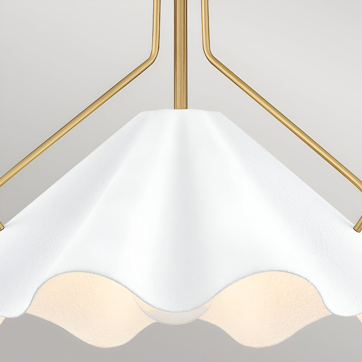 Mejia 1 Light Glass Pendant - White/Gold