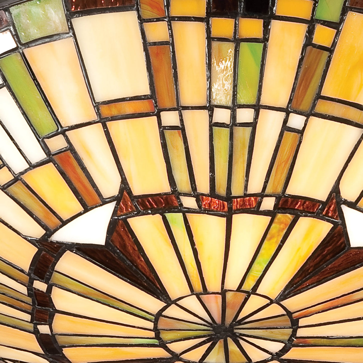 Reed 2 Light Tiffany Style Flush - Vintage Bronze