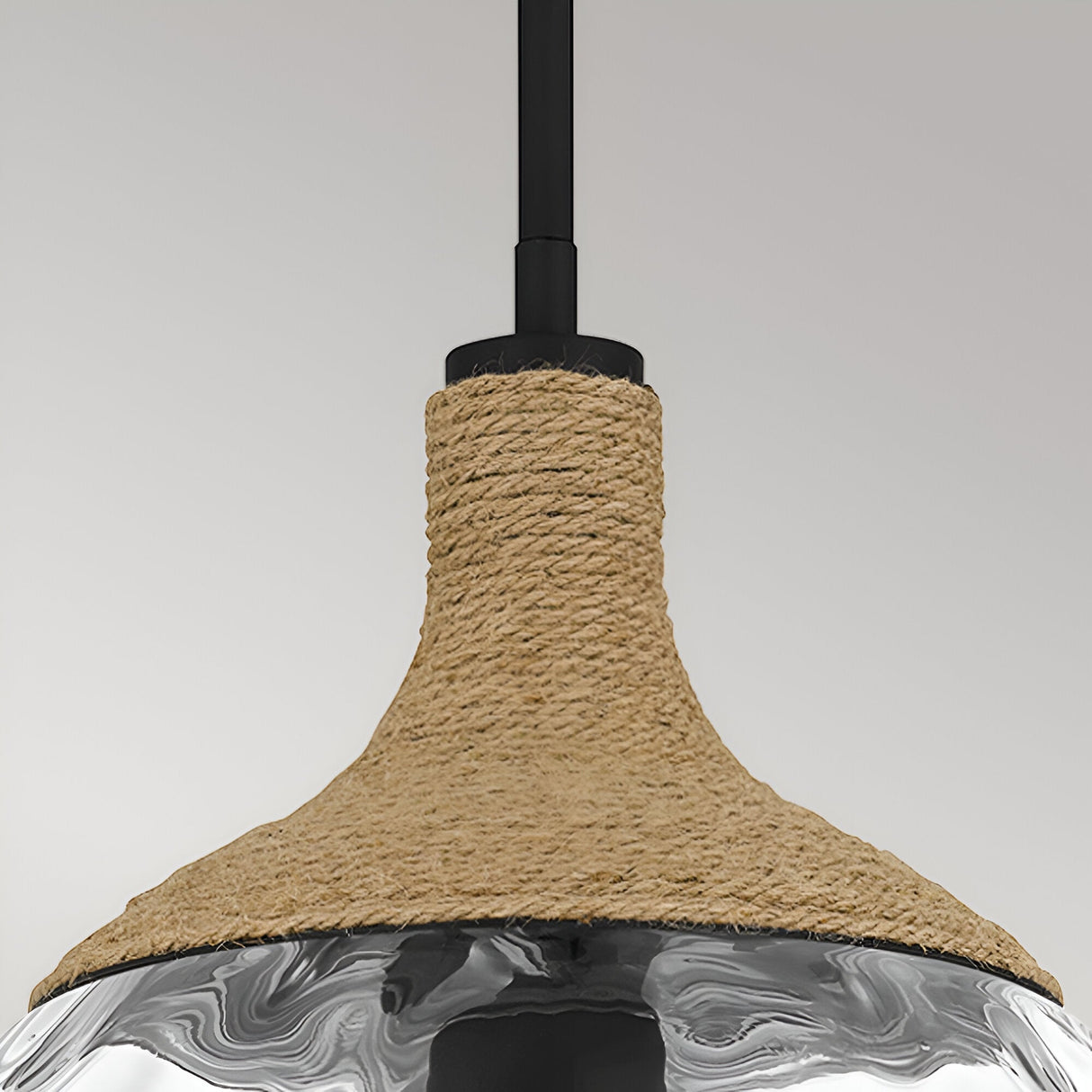 Royer 1 Light Glass Pendant - Bronze