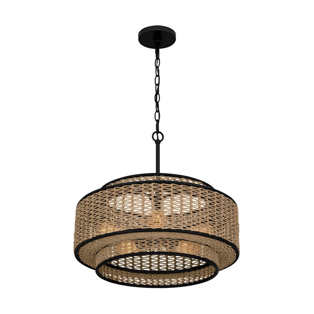 Teton 5 Light Pendant - Light Brown