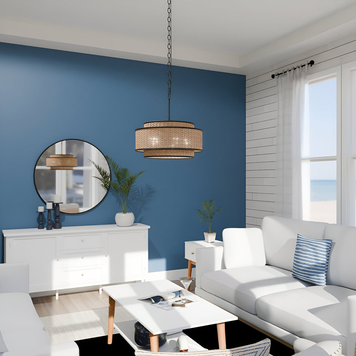 Teton 5 Light Pendant - Light Brown