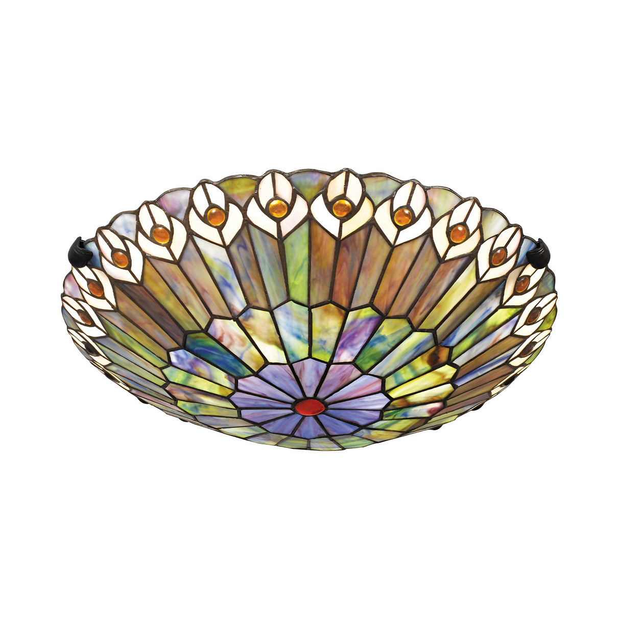 Watkins 2 Light Tiffany Style Flush - Vintage Bronze