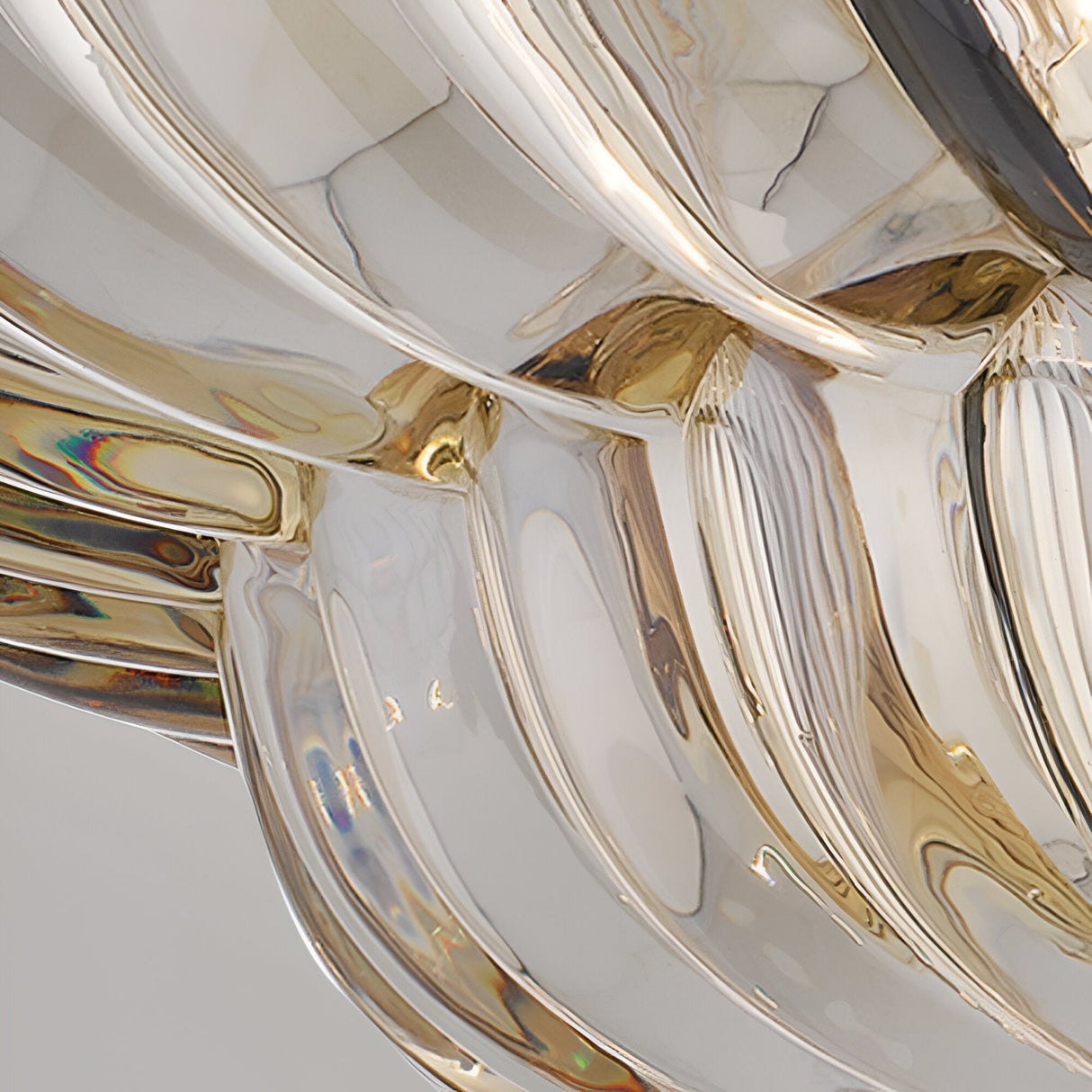 Whitecap 4 Light Glass Semi Flush - Black