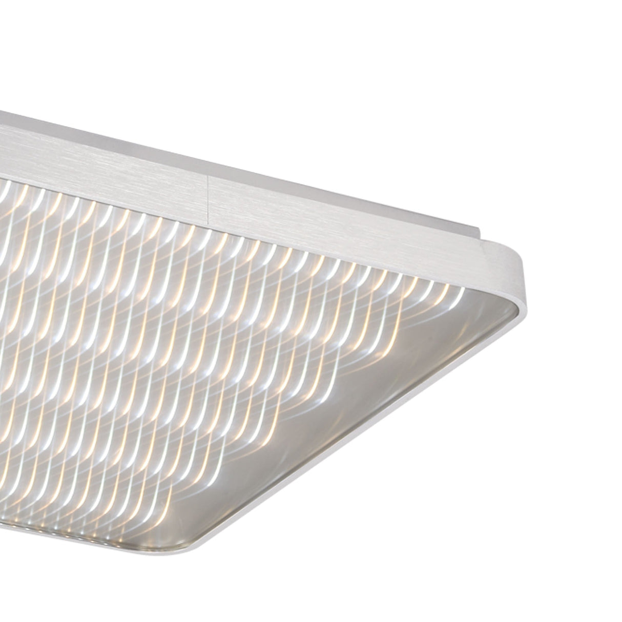 Reflex Square CCT LED Flush Ceiling Light 50W - Silver