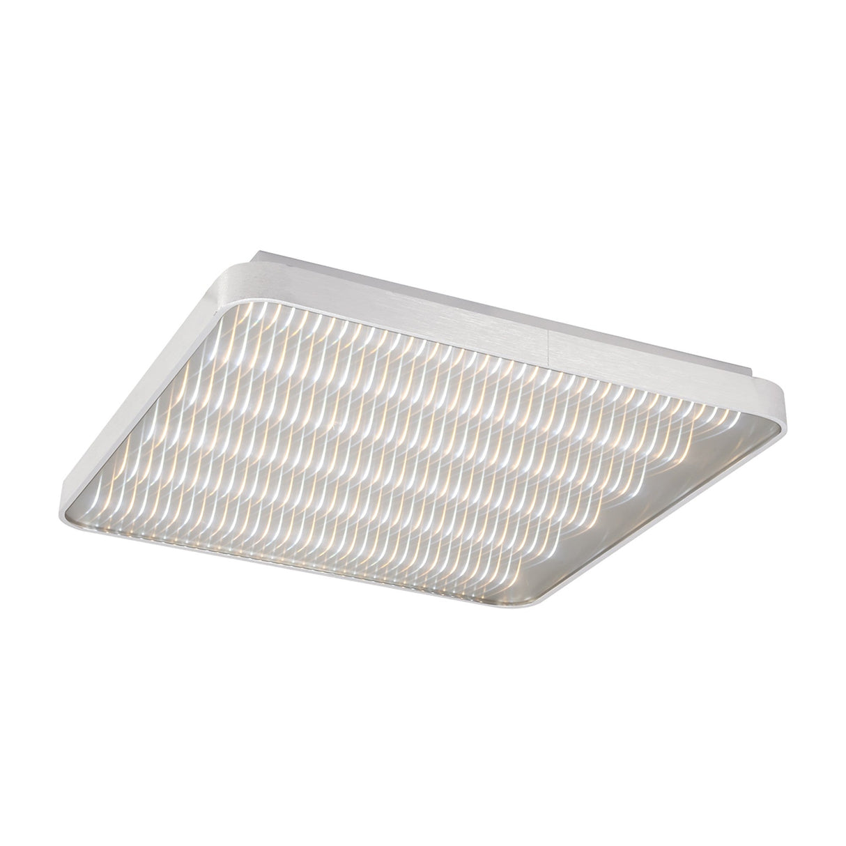 Reflex Square CCT LED Flush Ceiling Light 50W - Silver