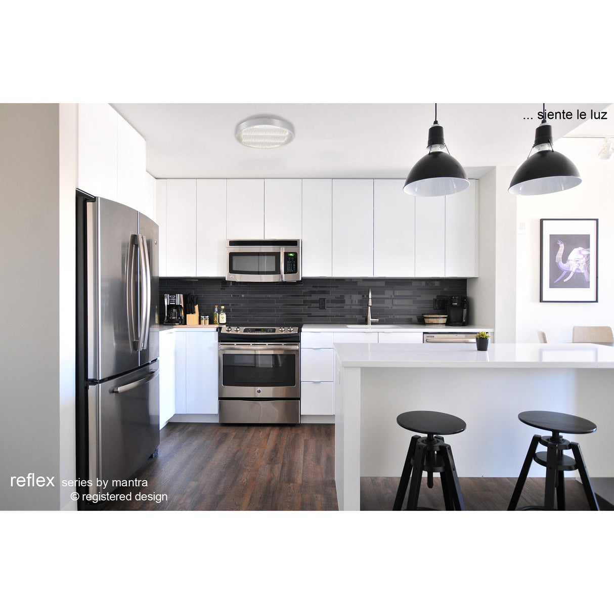 Reflex Round CCT LED Flush Ceiling Light 18W - Silver