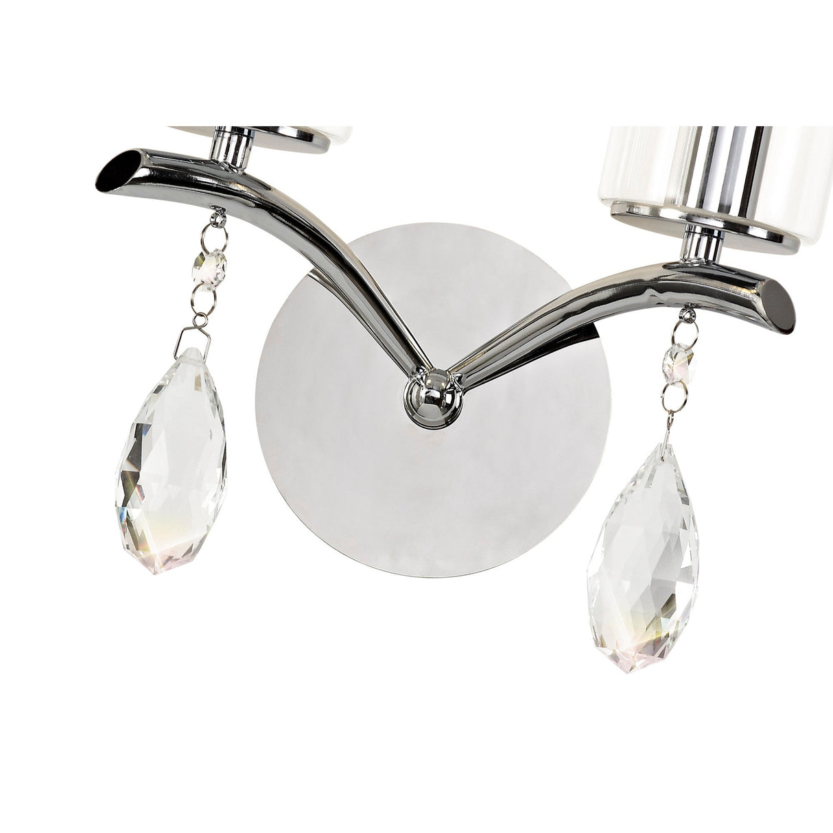 Rhea 2 Light Crystal Wall Light - Chrome