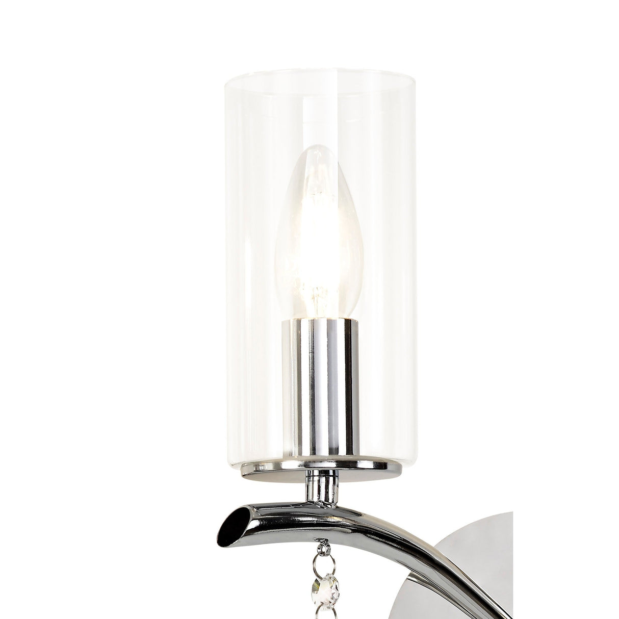 Rhea 2 Light Crystal Wall Light - Chrome
