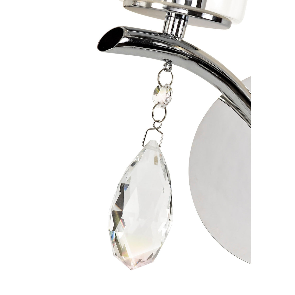 Rhea 2 Light Crystal Wall Light - Chrome