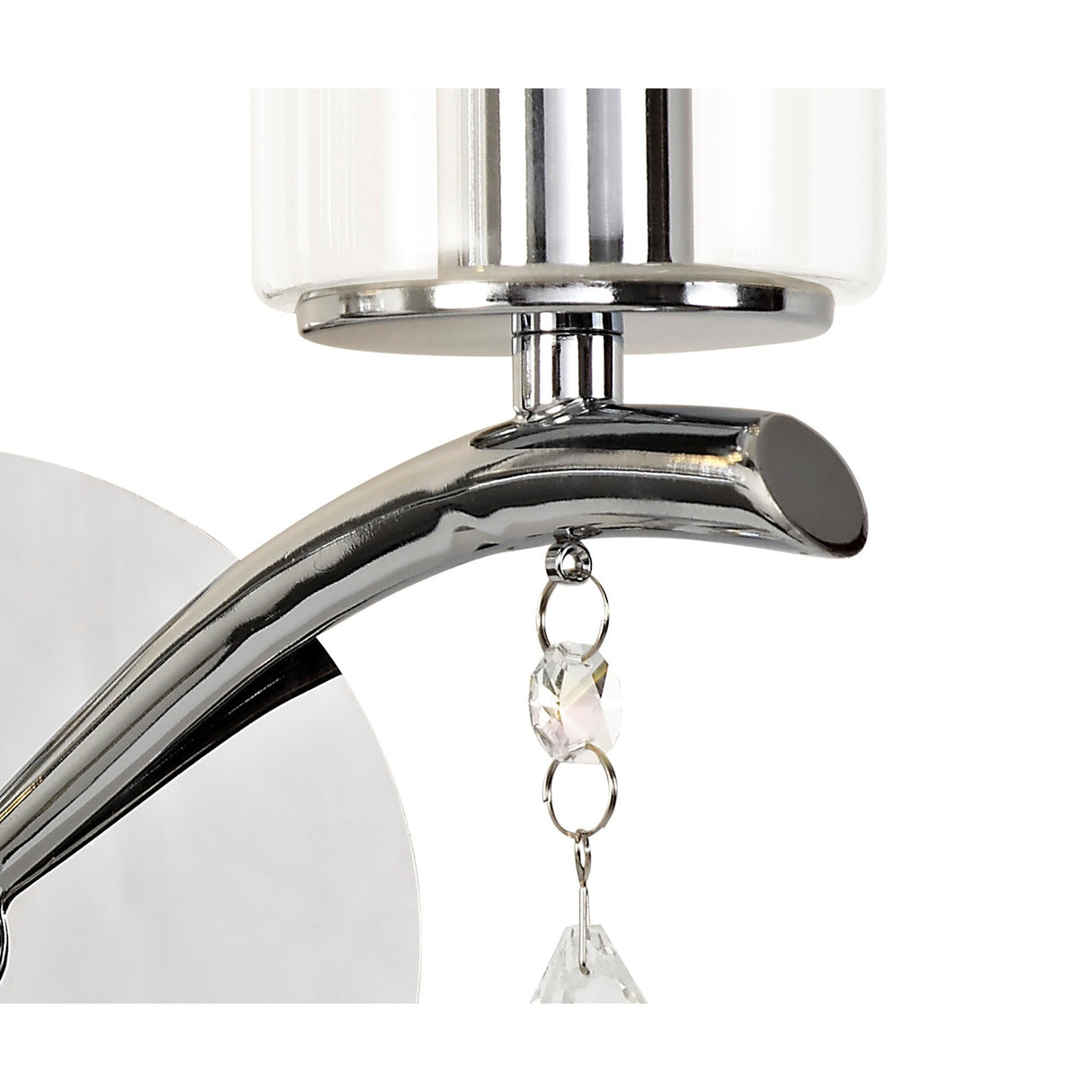 Rhea 2 Light Crystal Wall Light - Chrome