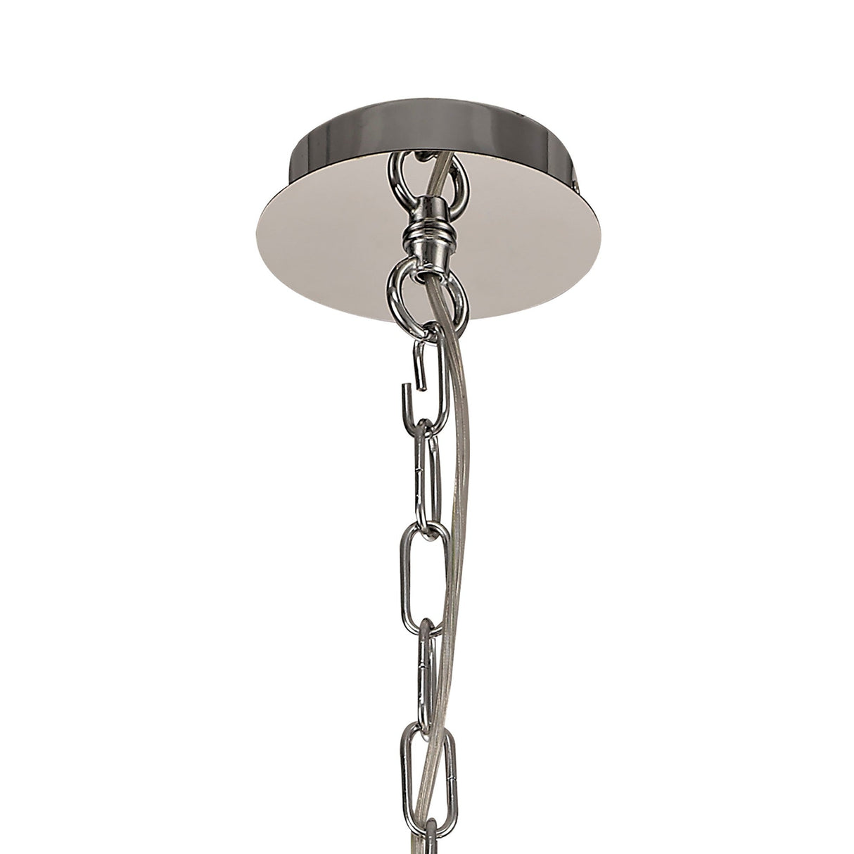 Rhea 64cm 5 Light Crystal & Glass Chandelier - Polished Chrome