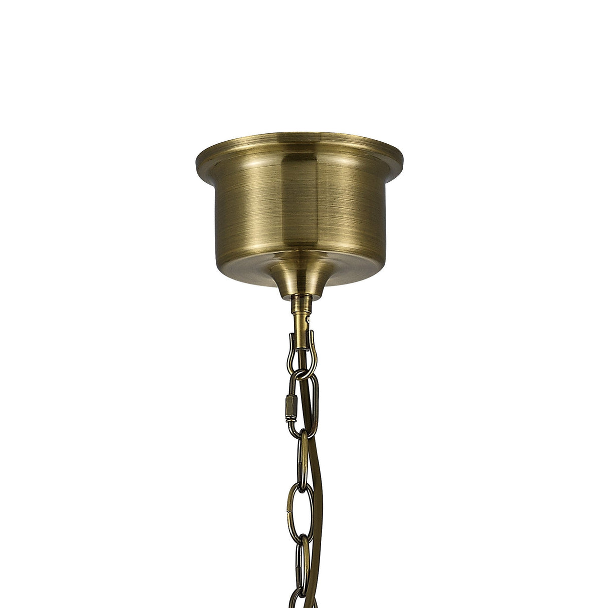 Riley 38cm Medium Bell 1 Light Pendant Light - Antique Brass & Cognac