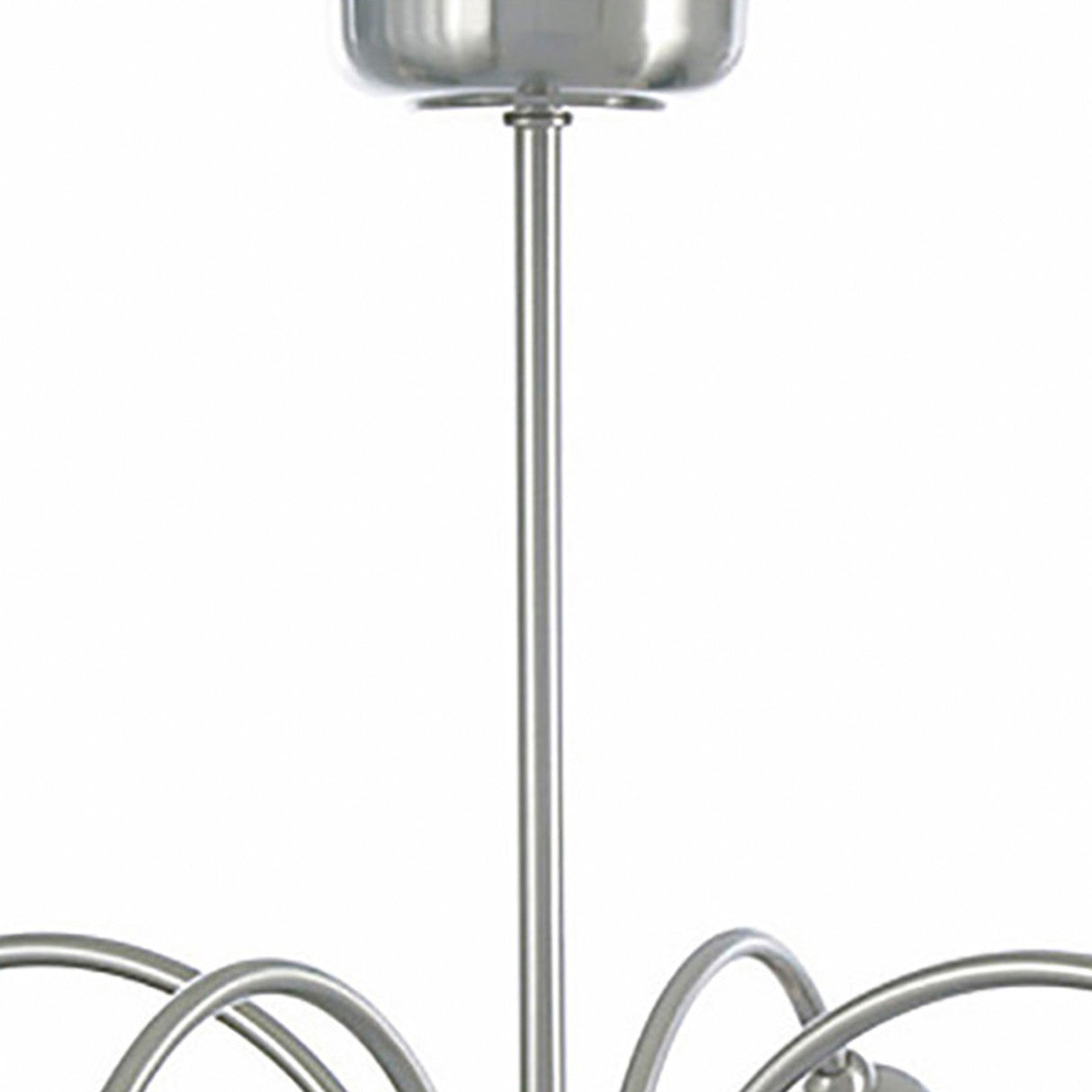 Rimini 51cm 4 Light Opal Glass Chandelier - Satin Chrome