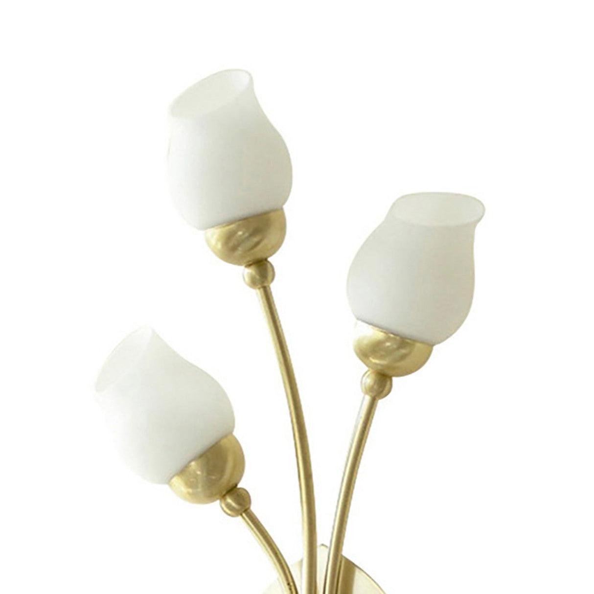 Rimini 3 Light Opal Glass Wall Light - Brass