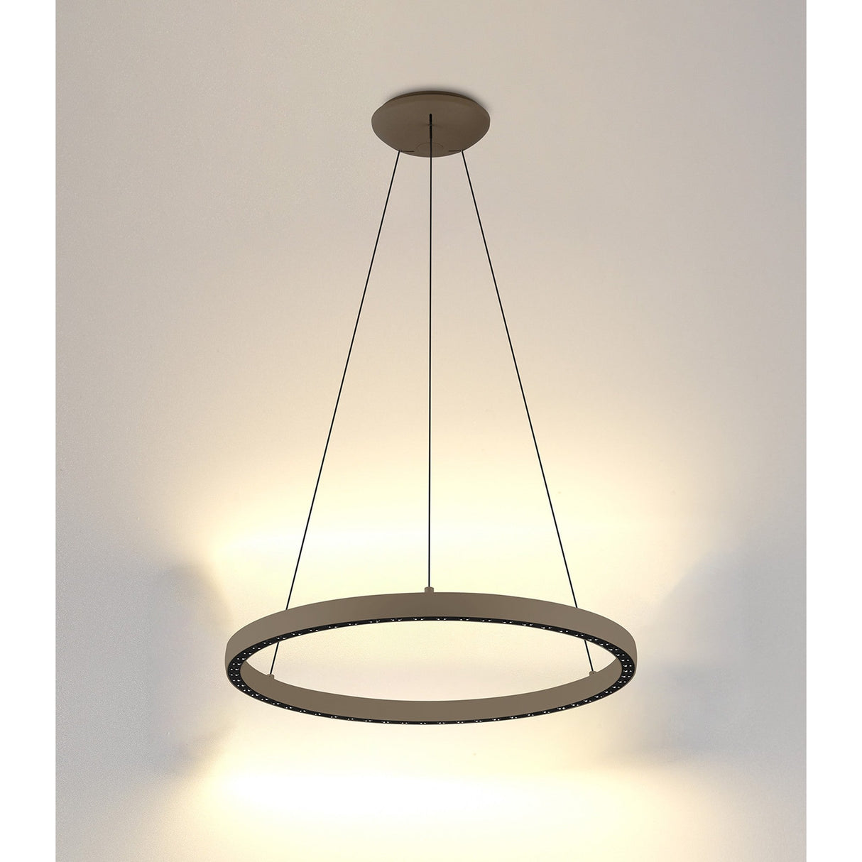 Riumar 62cm LED Suspension Light 55W 3000K - Sand Brown