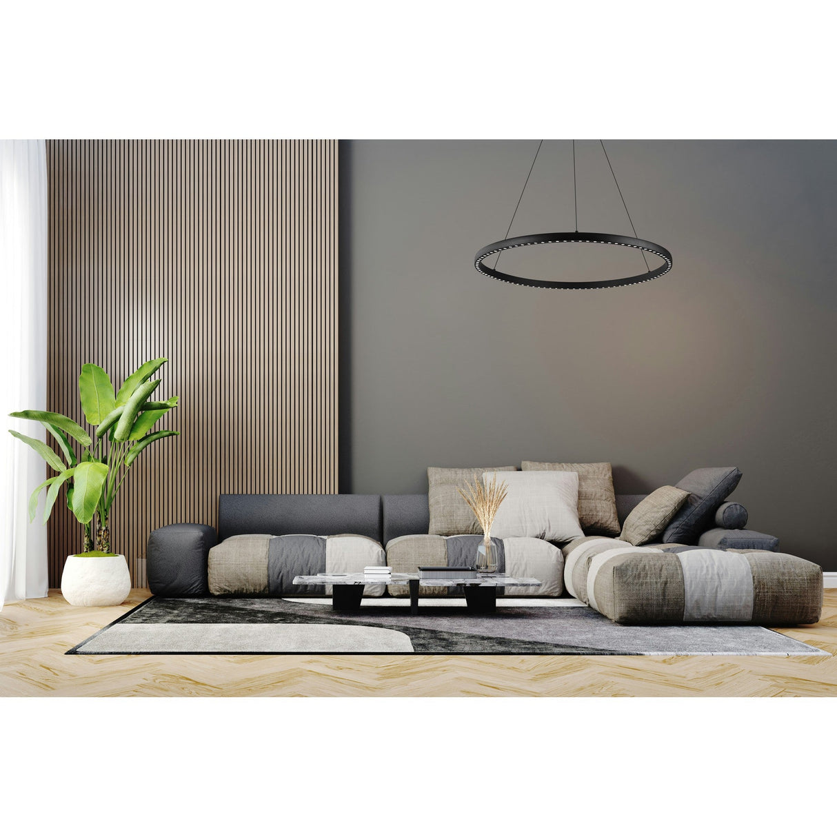 Riumar 92cm LED Suspension Light 80W 3000K - Black