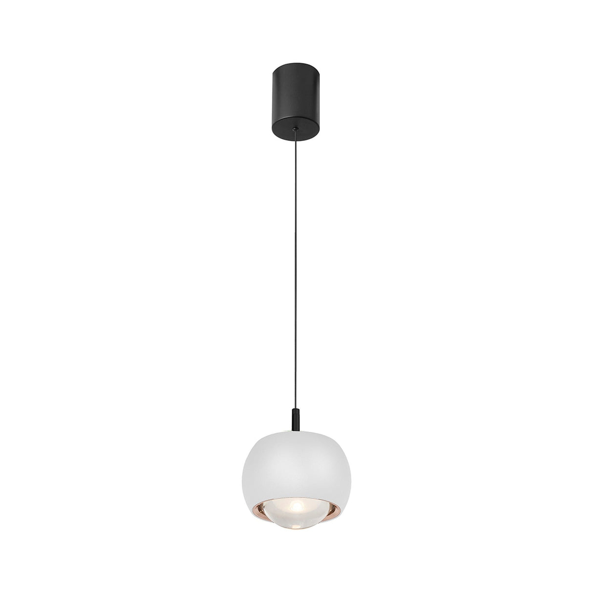 Roller 7.7cm LED Pendant Light 12W 3000K - White & Black