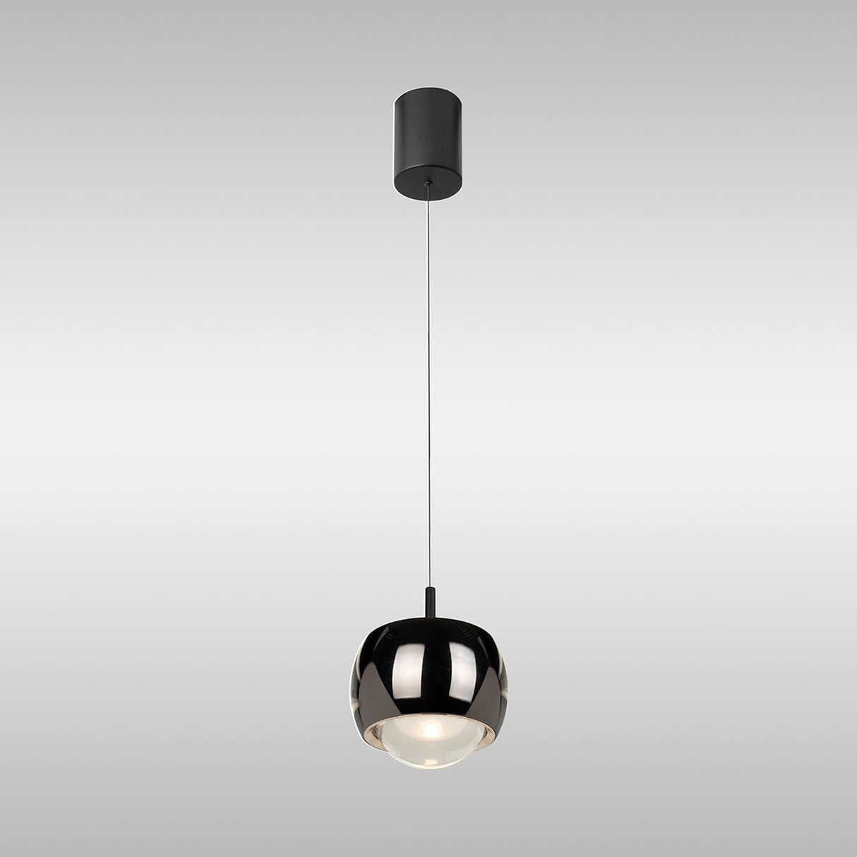 Roller 7.7cm LED Pendant Light 12W 3000K - Chrome & Black