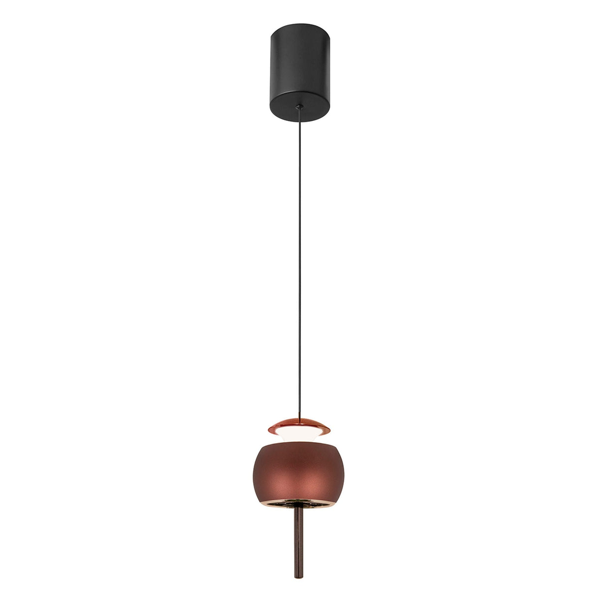 Roller 9.6cm LED Pendant Light 12W 3000K - Coffee & Black