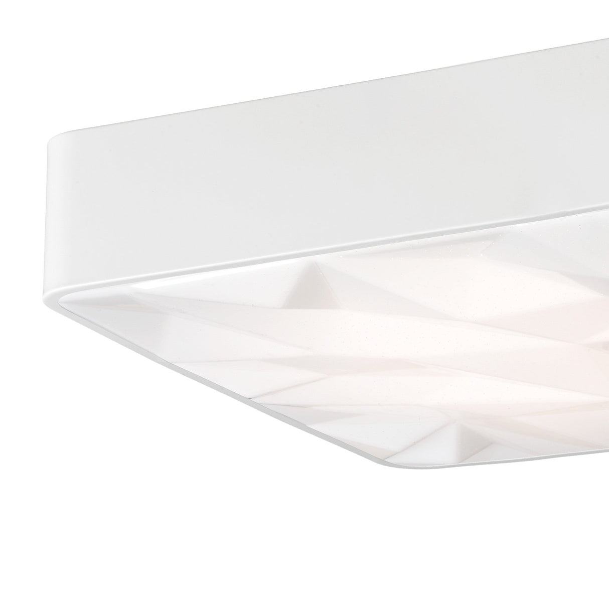 Rombos Rectangular CCT Dimmable LED Flush Ceiling Light With Remote Control - White