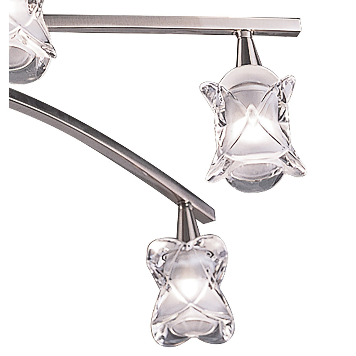 Rosa 82cm Telescopic 8 Light Chandelier - Satin Nickel