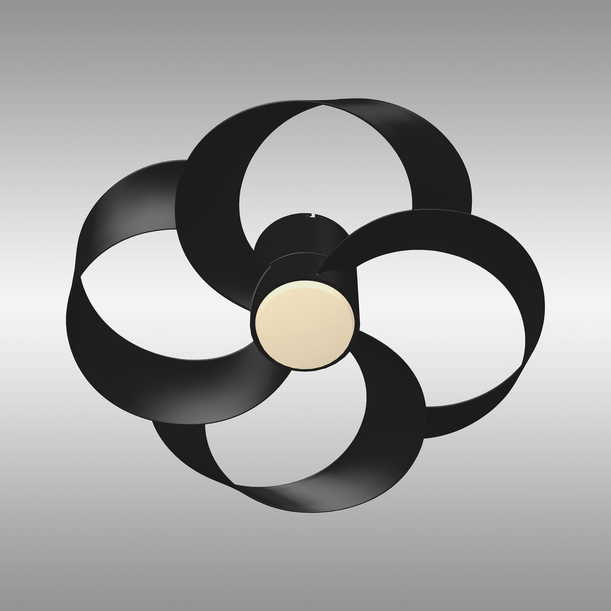 Rose CCT Dimmable LED Ceiling Retractable Fan Light With Remote Control - Black