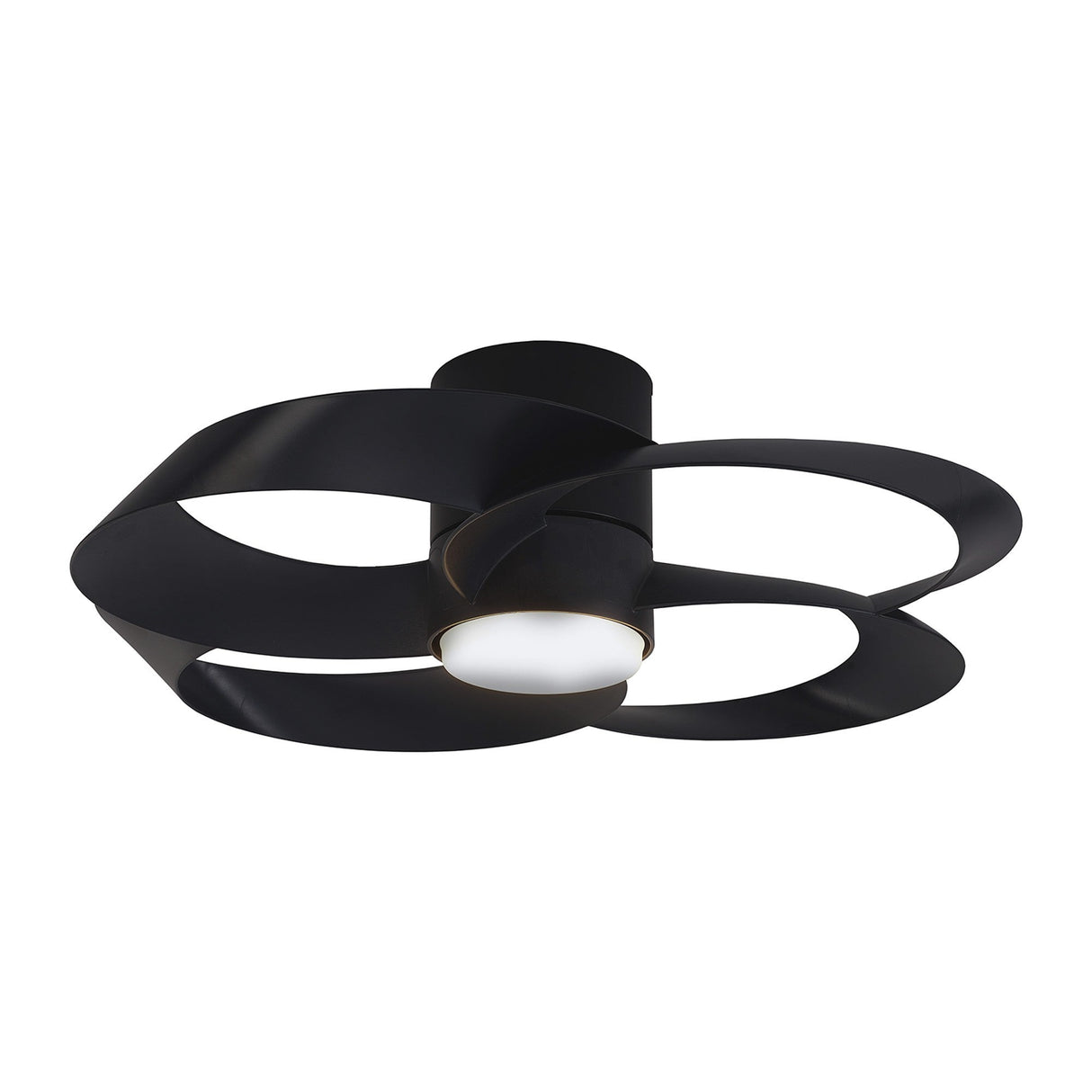 Rose CCT Dimmable LED Ceiling Retractable Fan Light With Remote Control - Black