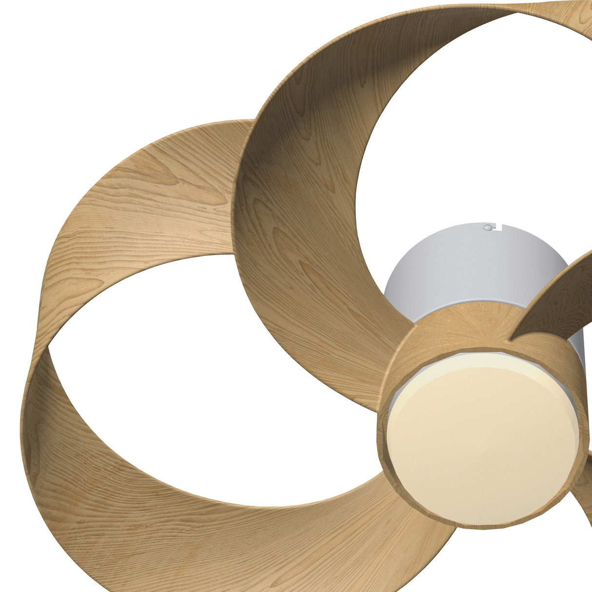 Rose CCT Dimmable LED Ceiling Retractable Fan Light With Remote Control - Brown