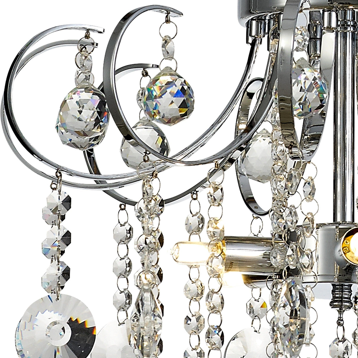 Rosina 42cm 5 Light Crystal Chandelier - Polished Chrome