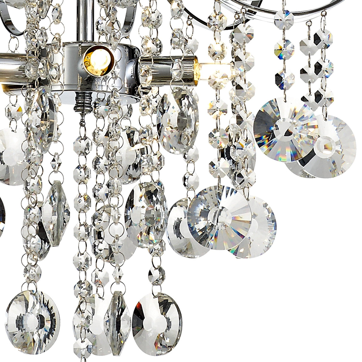 Rosina 42cm 5 Light Crystal Chandelier - Polished Chrome