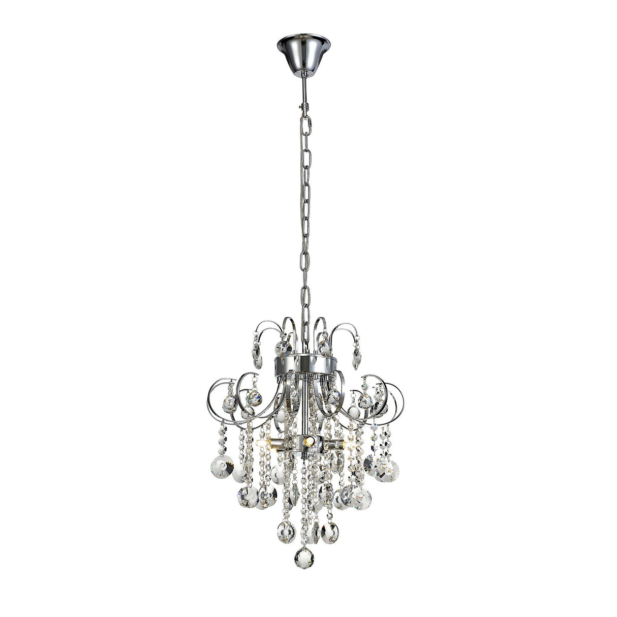 Rosina 42cm 5 Light Crystal Chandelier - Polished Chrome