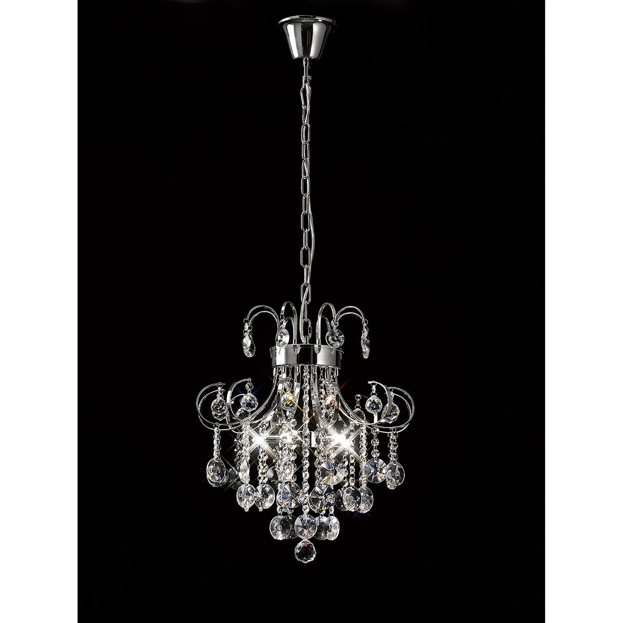 Rosina 42cm 5 Light Crystal Chandelier - Polished Chrome