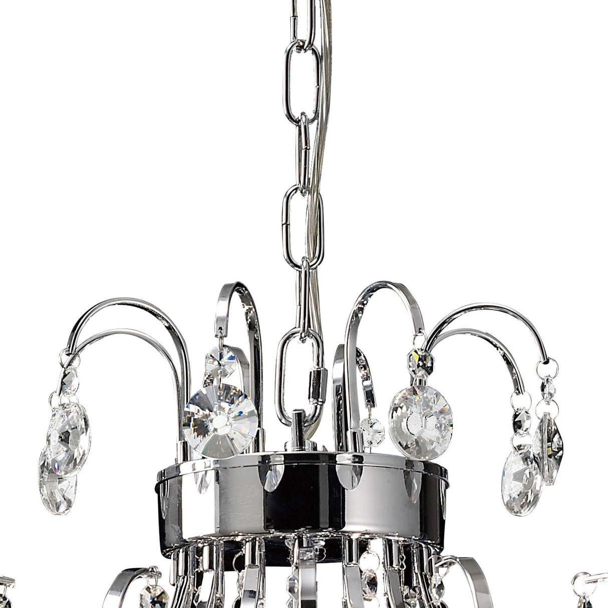 Rosina 48cm 6 Light Crystal Chandelier - Polished Chrome