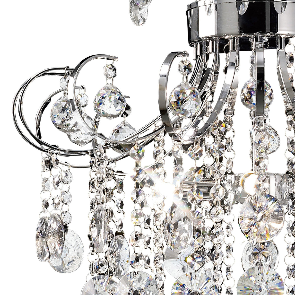 Rosina 48cm 6 Light Crystal Chandelier - Polished Chrome
