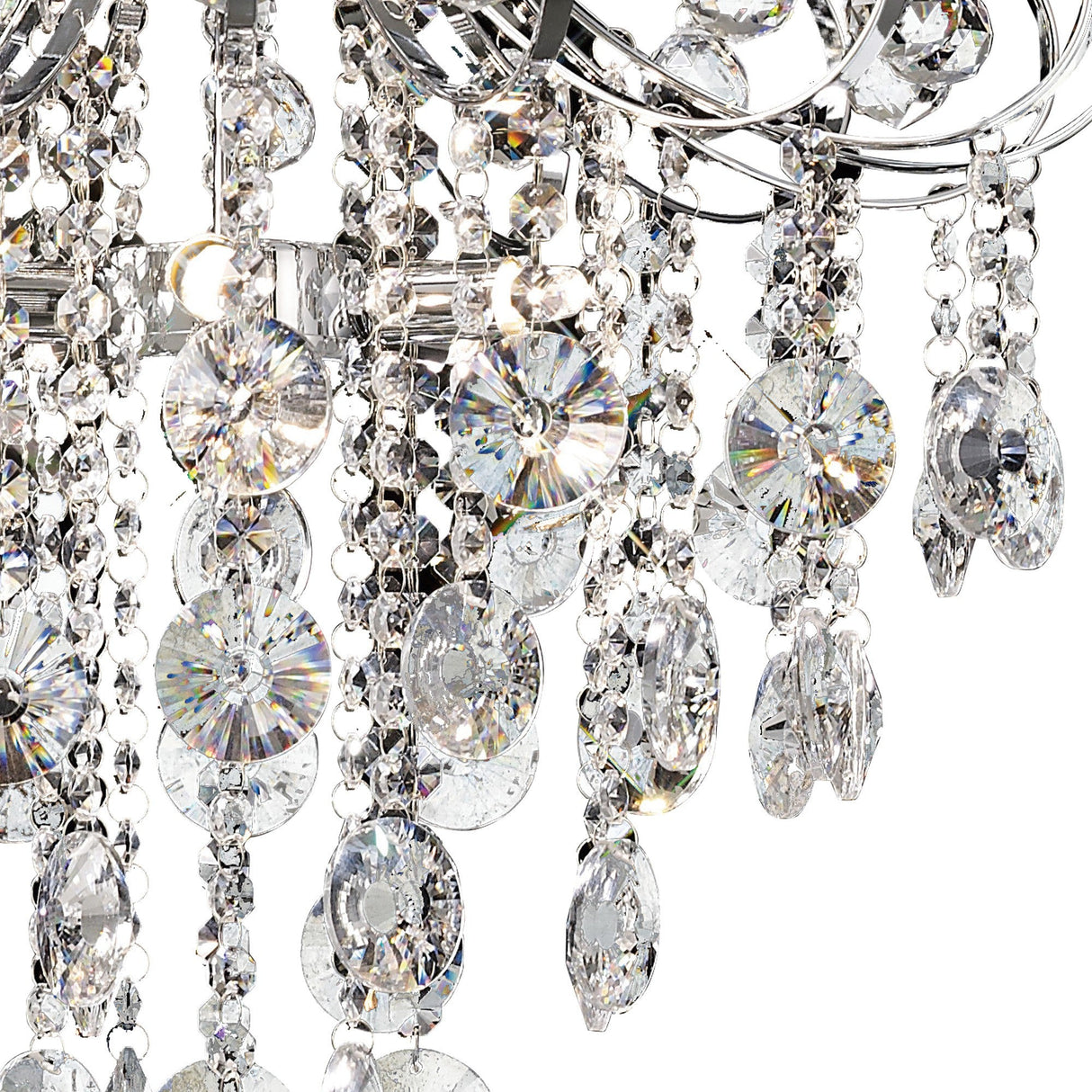 Rosina 48cm 6 Light Crystal Chandelier - Polished Chrome