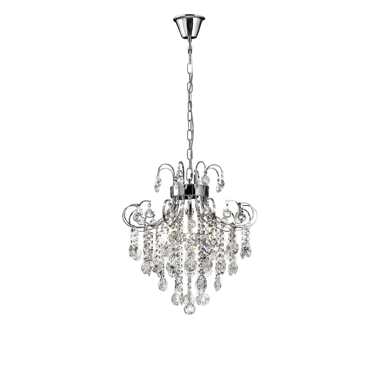 Rosina 48cm 6 Light Crystal Chandelier - Polished Chrome