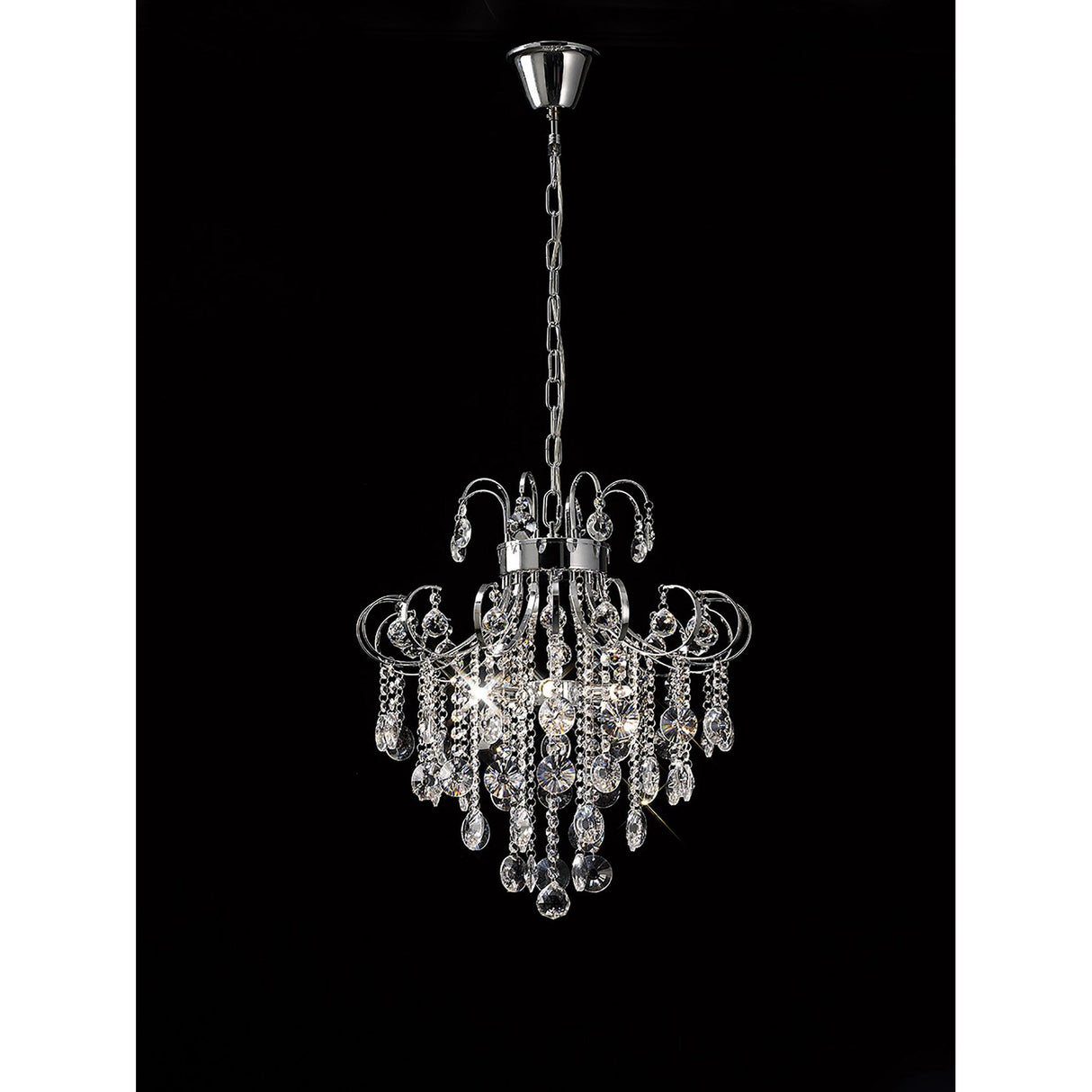 Rosina 48cm 6 Light Crystal Chandelier - Polished Chrome