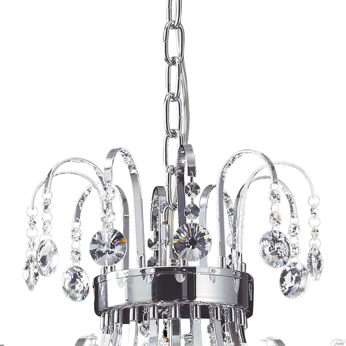 Rosina 63cm 7 Light Crystal Chandelier - Polished Chrome